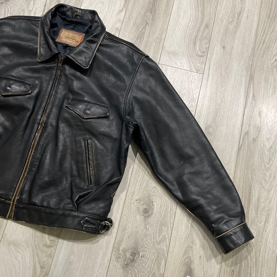 80s Lee TREVOR 2XL レザージャケット ライダースジャケット - メルカリ