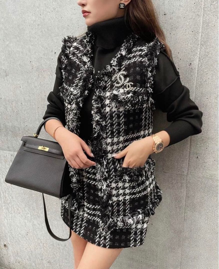 シェリエsheller shellerツイードキュロット