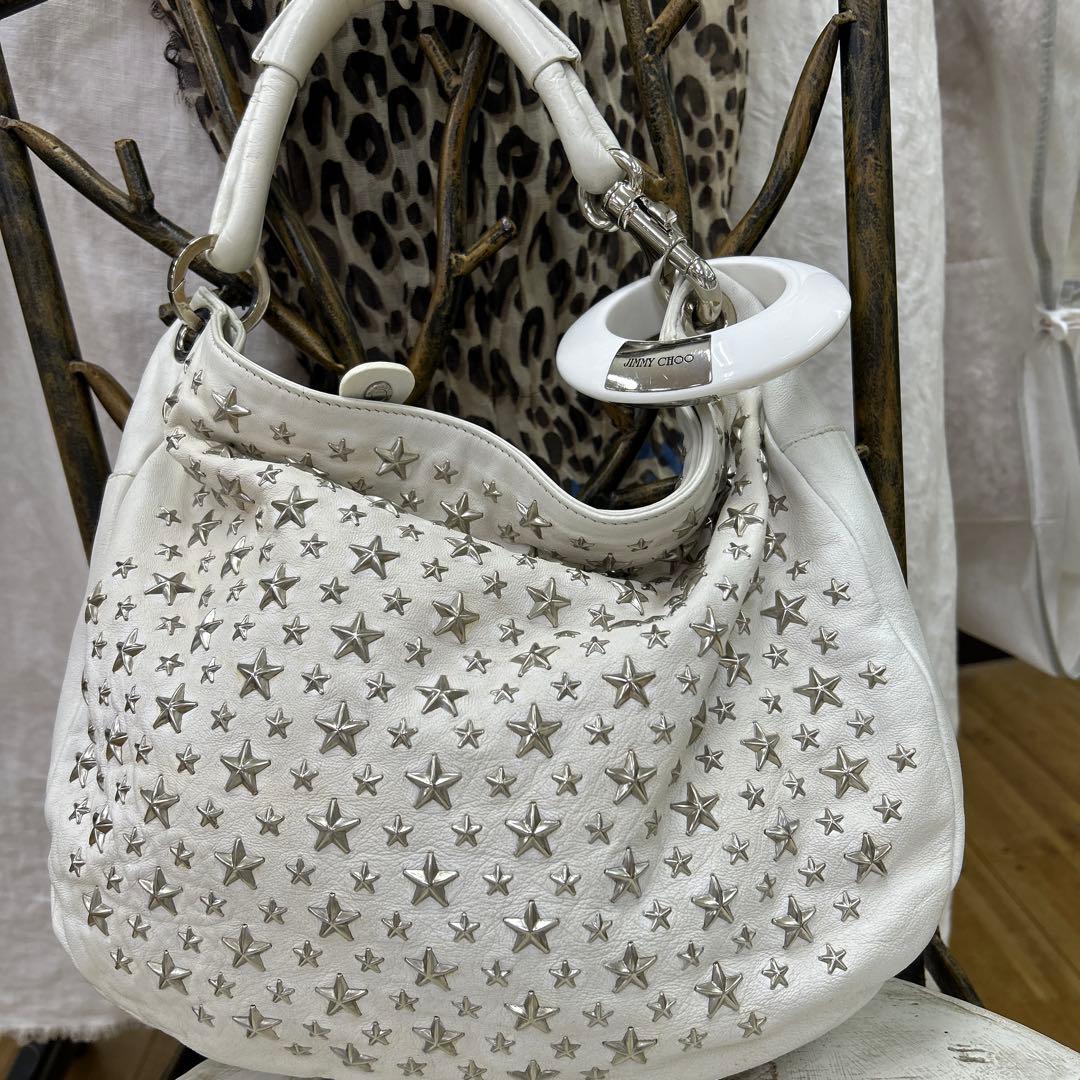 ❣️バーゲンジミーチュウ　星スタッズ　真っ白バック‼️ 楽天市場】ジミーチュウ Jimmy Choo ショルダーバッグ ホワイト 白