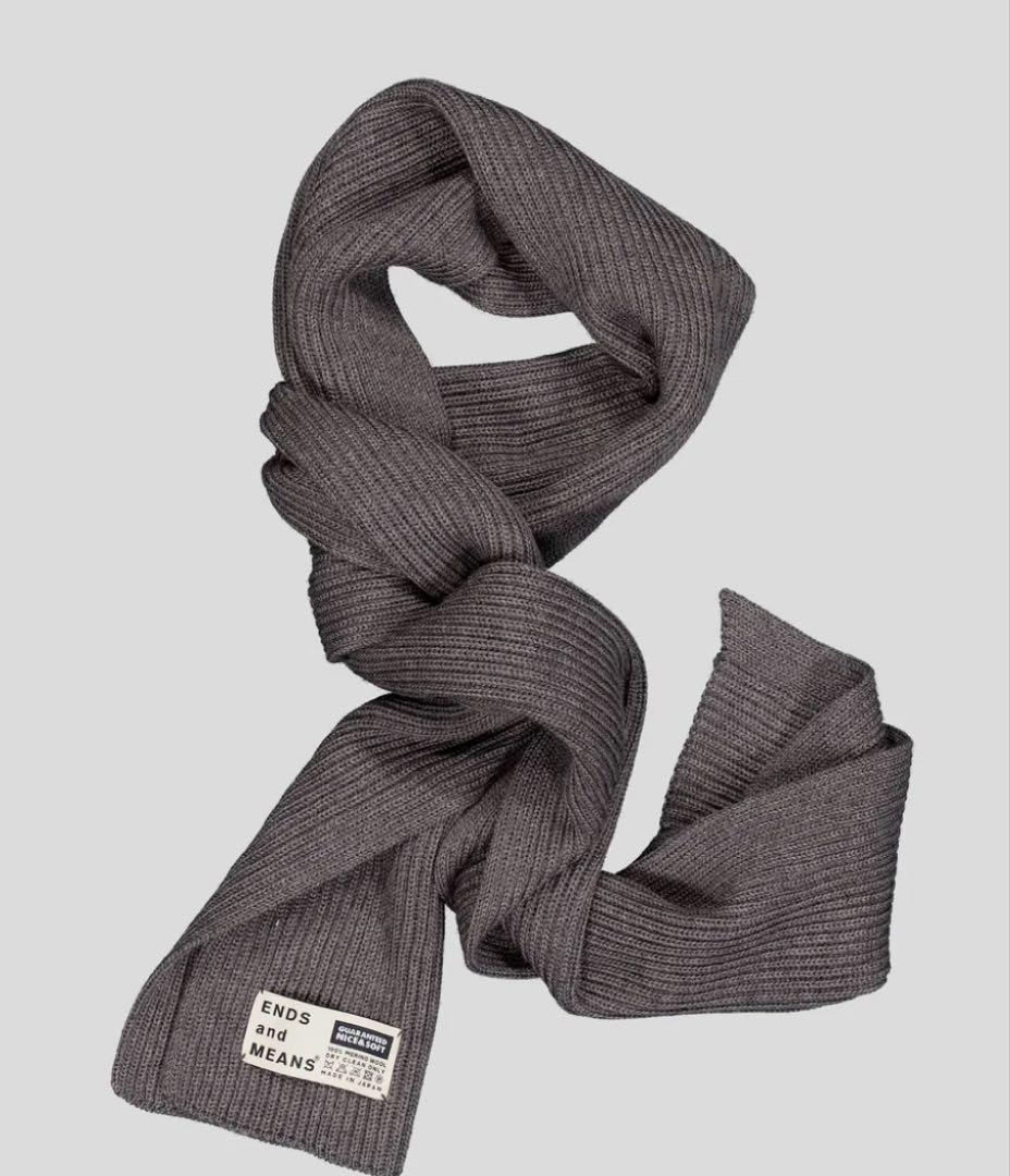 ENDS and MEANS グレー マフラー - メルカリ