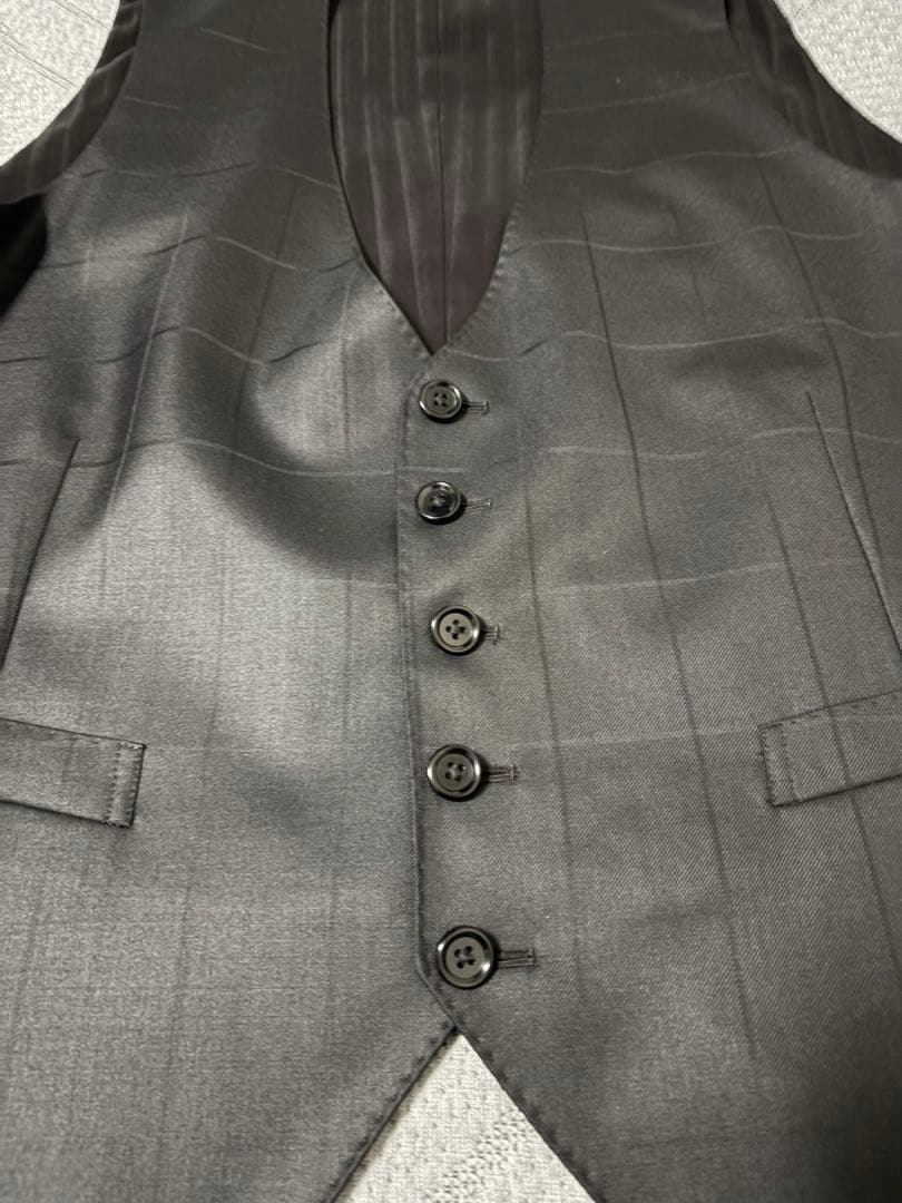 新品】スリーピース セットアップ ブラックシャドウブロックチェック