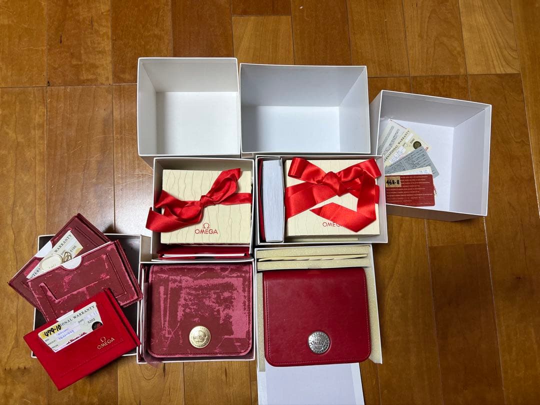 OMEGA オメガ腕時計 ボックス　空箱（外箱・中箱）4個（管理番号07005） OMEGA（オメガ） 時計用 純正 BOX 箱 箱のみ タグ 空箱 時計ケース