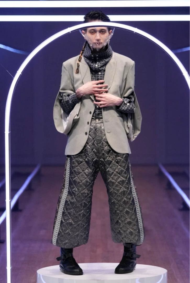 HAZAMA 銀河に座する透明彩度のキルティングニッカポッカ ハザマ