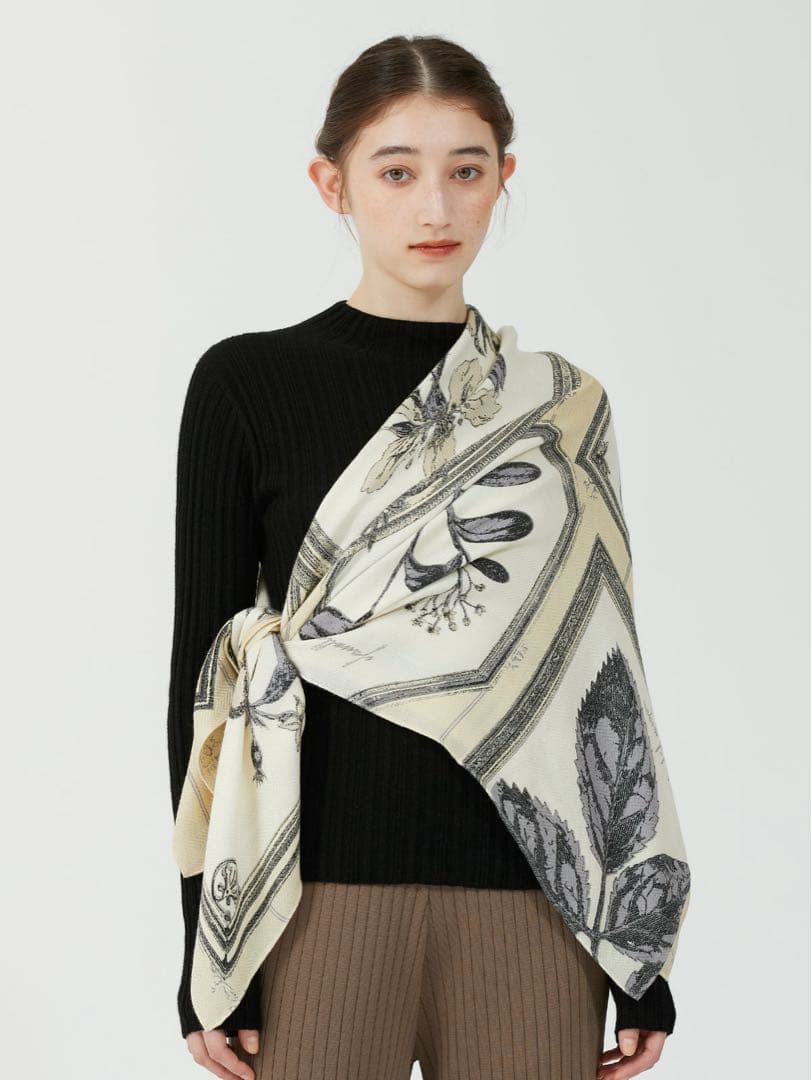 manipuri マニプリ　ウールシルクストール　ヘリンボーン織 ウールシルクストールヘリンボーン織120＞ポスター – manipuri