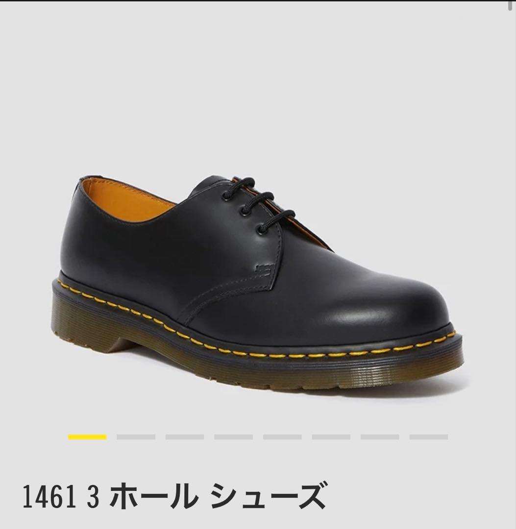 1461 3 ホール シューズ ブラック Dr.Martens UK5 - メルカリ