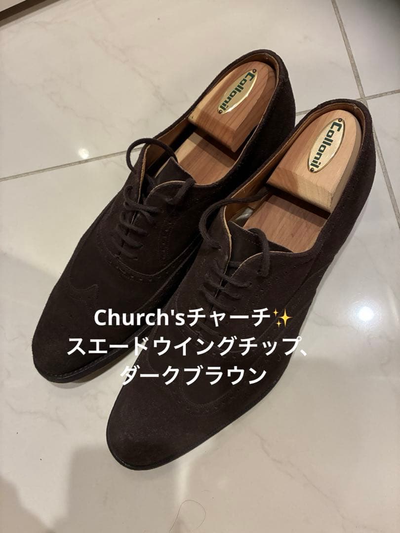 Schin✨Church'sチャーチ✨スエードウイングチップ Church's】チャーチ スエード ウイングチップ UK7 – LASTLAB