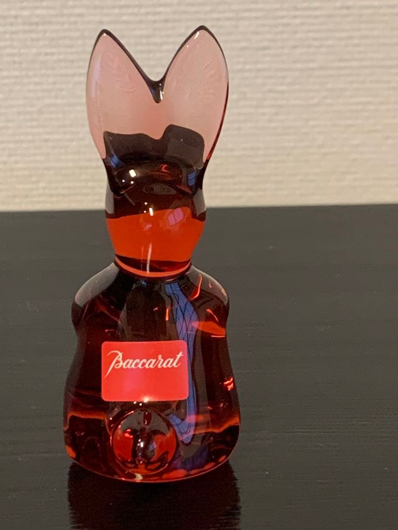 本日限定特別価格♪美品/Baccarat クリスタル 可愛い赤いラビット☆
