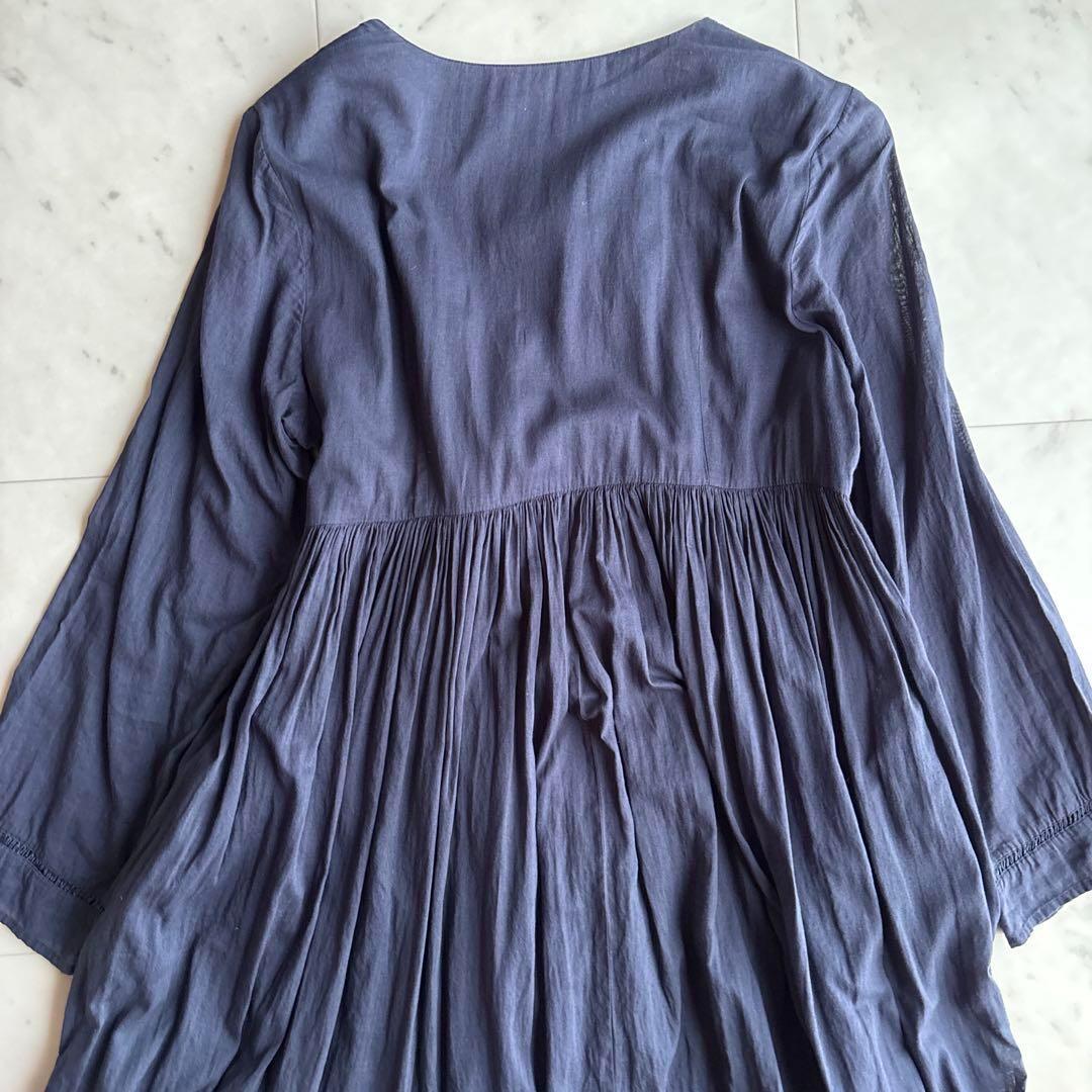 美品 ヌキテパ エンブロイダリーカシュクールワンピース フリー