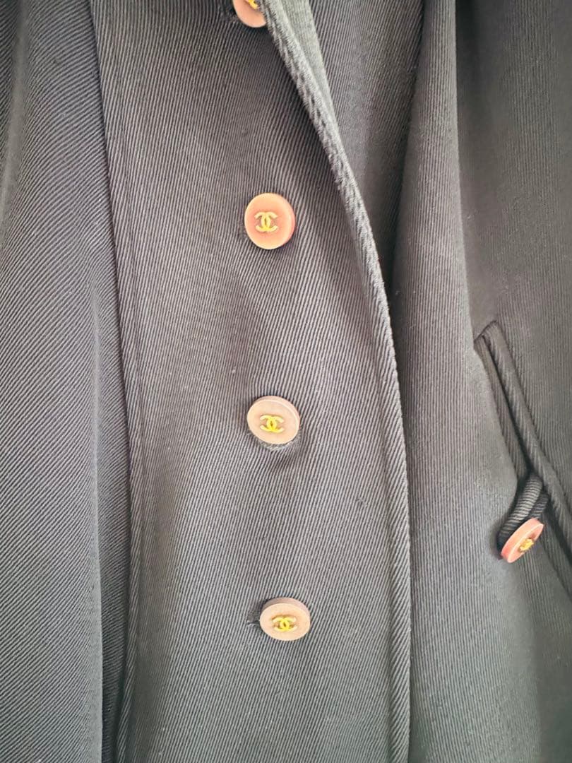 CHANEL テーラードジャケット ネイビー 36 ビンテージ エレガント 希少