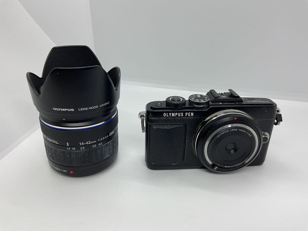 OLYMPUS PEN Lite E-PL7 ダブルレンズセット 15mm E-PL7 ミラーレス一眼カメラ EZダブルズームキット PEN Lite ホワイト