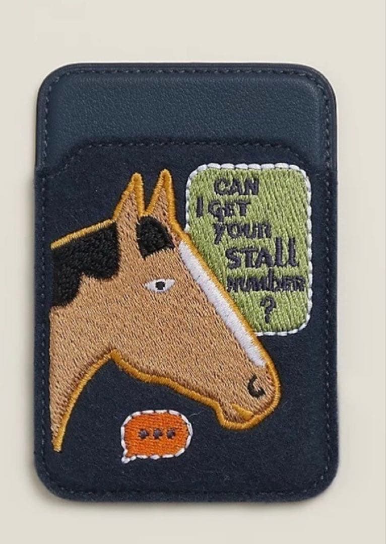 エルメス MagSafe 午 Stall Number iPhone ユニーク☆】HERMES Stall Number カードホルダー MagSafe (HERMES