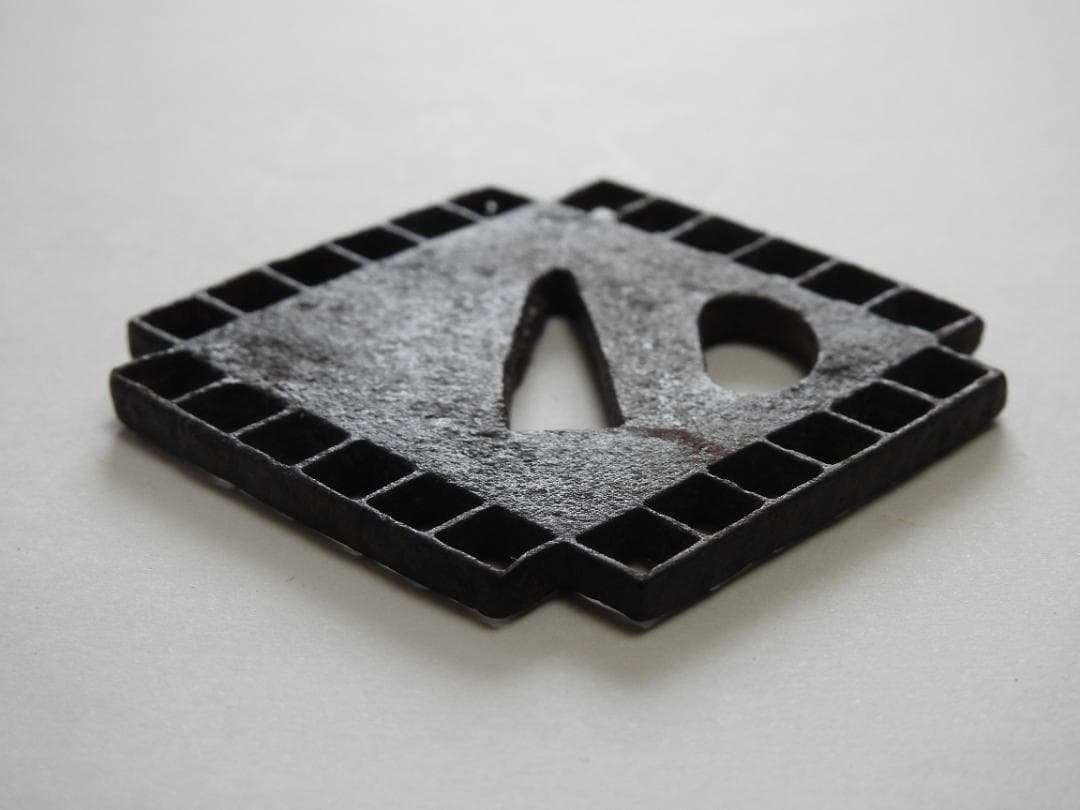 鉄鍔 菱形四角透かし 江戸時代 9 - メルカリ