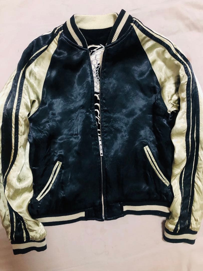 90s 2面用 別珍 Japan 龍日本限定 スカジャン レーヨンvintage - メルカリ