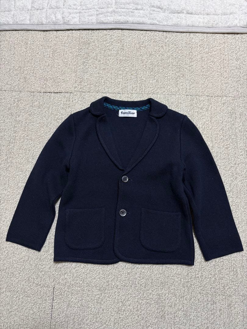 ファミリア familiar ネイビー ジャケット 110cm （ネクタイおまけ