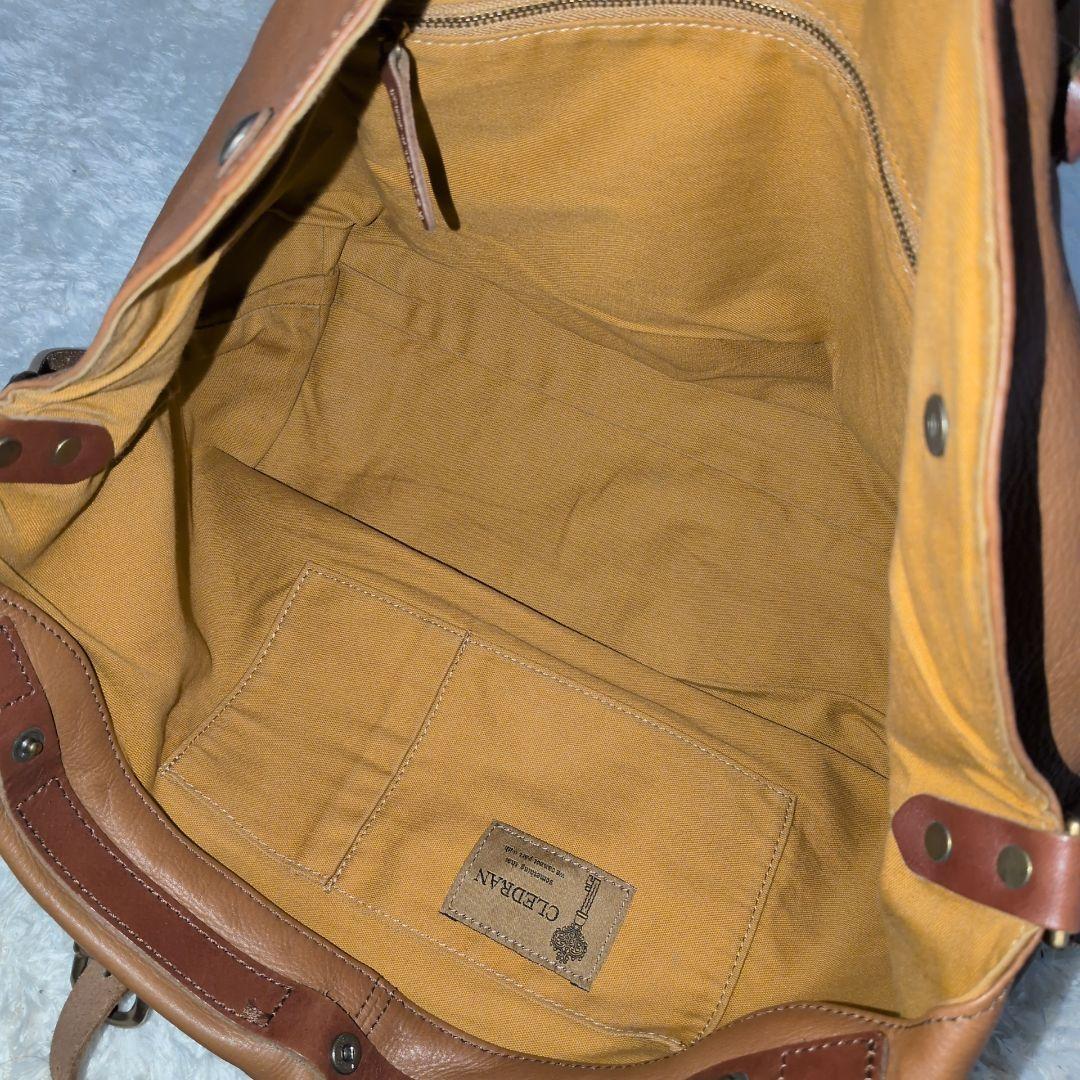 激レア 美品】クレドラン 2WAY ボストンバッグ ビジネス ユニセックス 茶