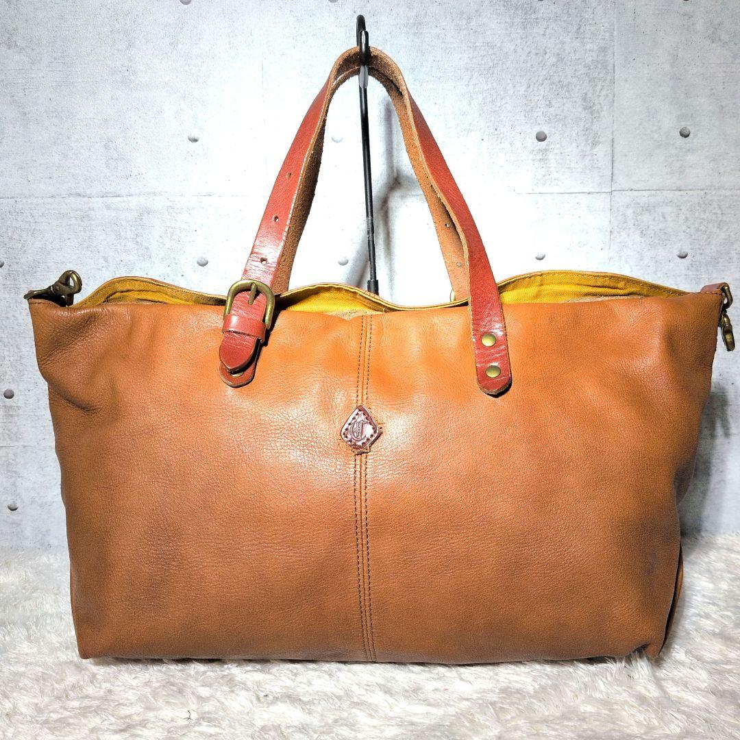 激レア 美品】クレドラン 2WAY ボストンバッグ ビジネス ユニセックス 茶