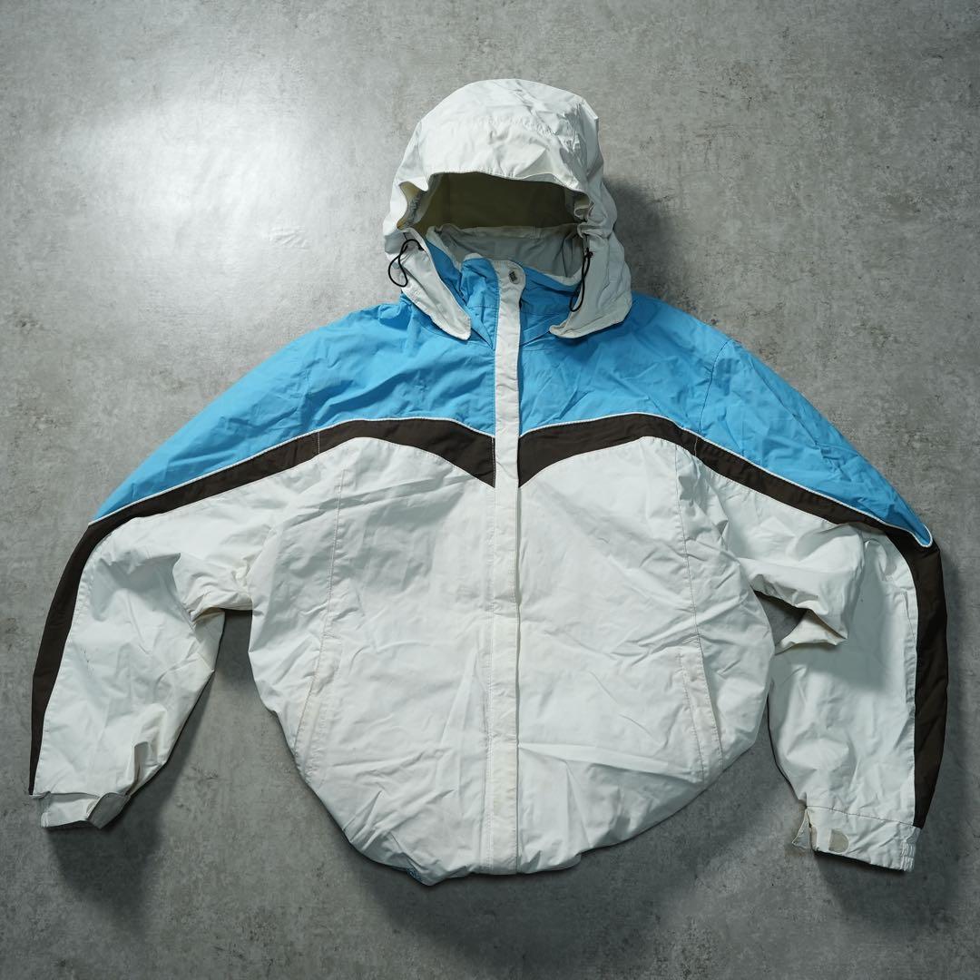 00s Columbia shell jacket 水色 茶色 テック系 y2k - メルカリ