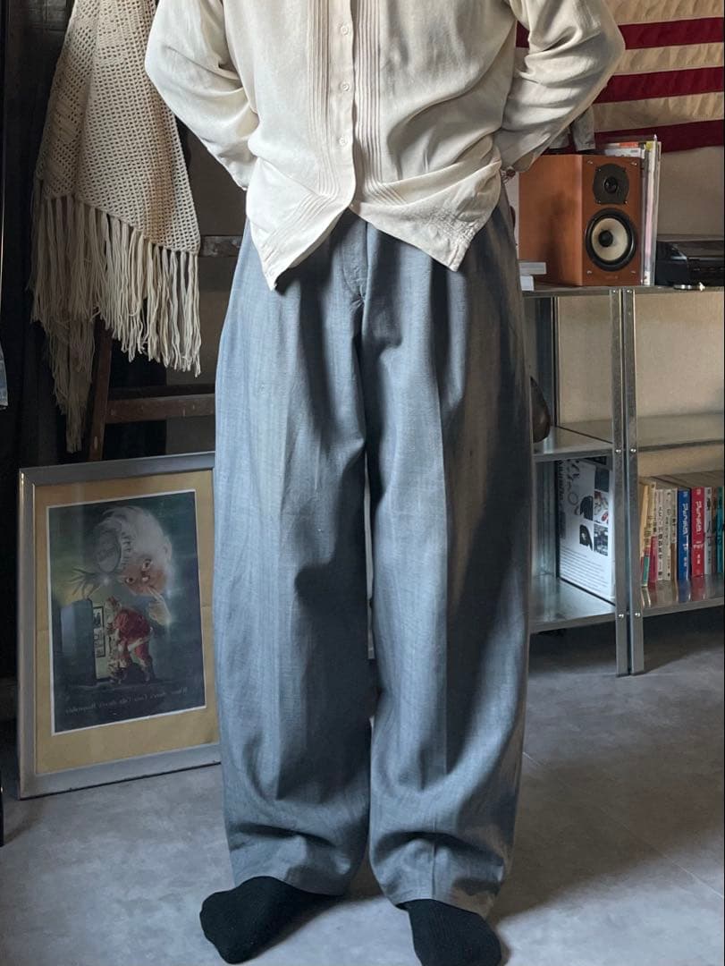 ニ*チ様 50s ウール HBT ワイドスラックス ニ*チ様 50s ウール HBT ワイドスラックス ニ*チ様 50s ウール HBT
