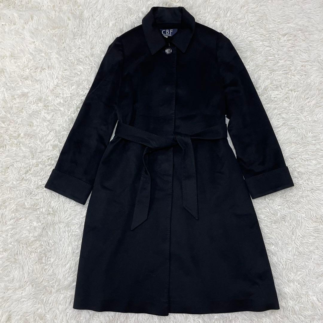 極美品】CBF ロロピアーナ カシミヤ100% ロングコート 黒 ベルト 40