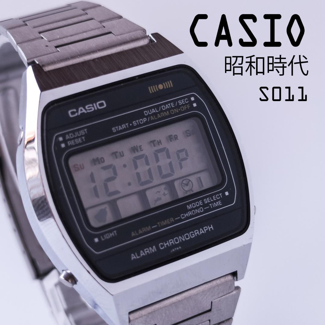 CASIO S011 デジタル メンズ 36mm 昭和時代 - メルカリ