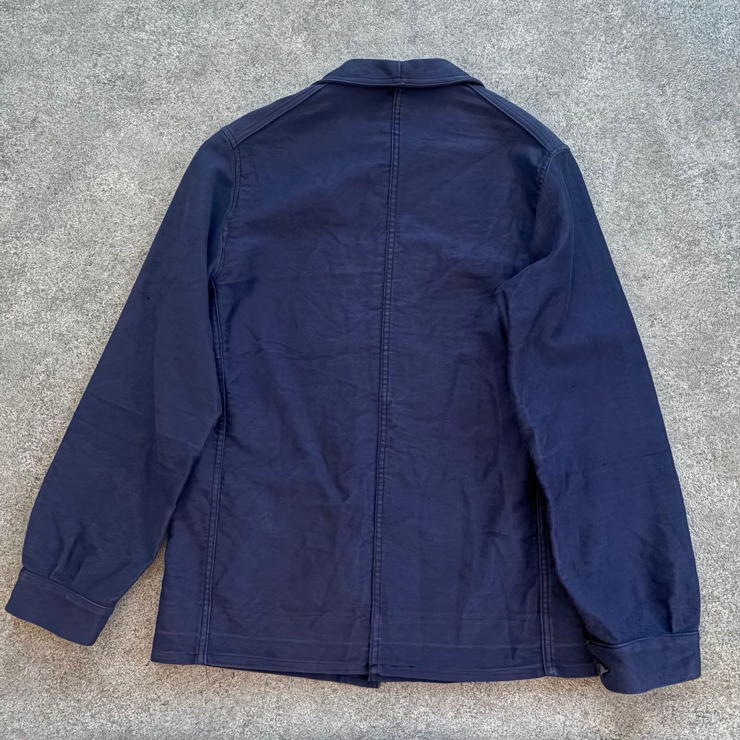 40s ブルーモールスキンジャケット VULCAIN 刺繍タグ フレンチワーク