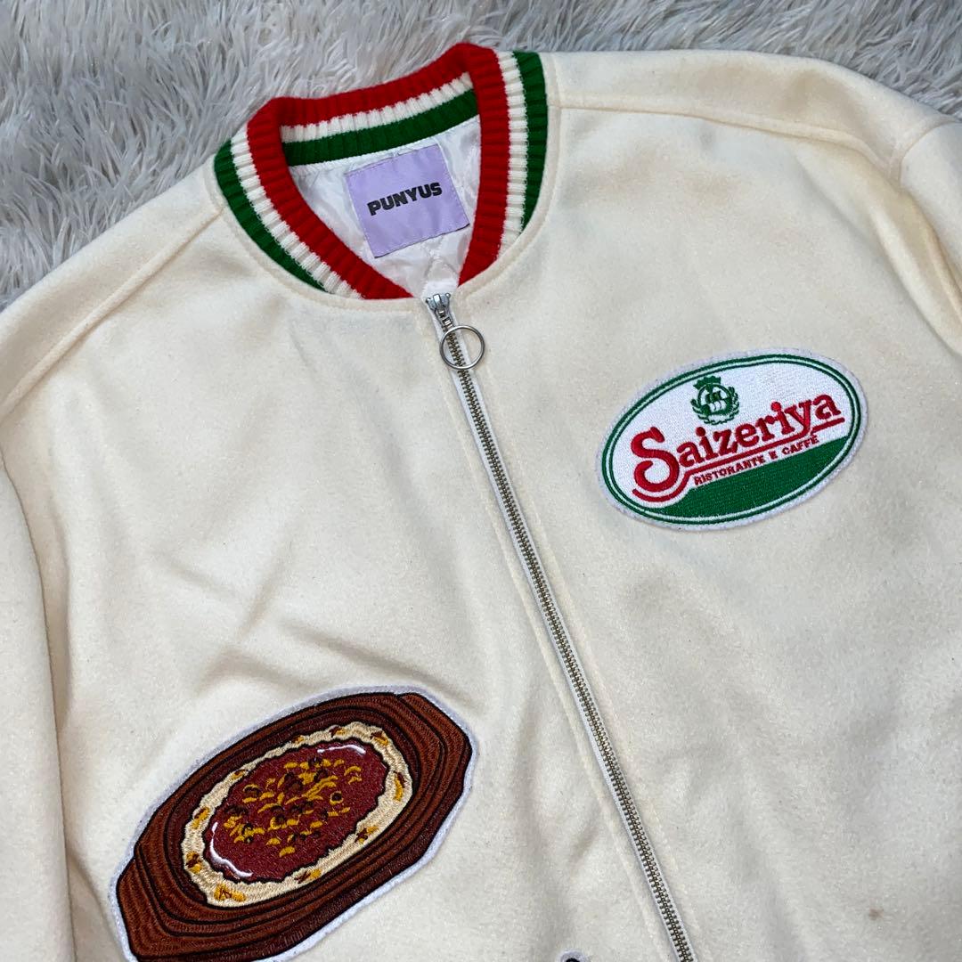 PUNYUS サイゼリヤワッペンブルゾン ホワイト 渡辺直美 3サイズ - メルカリ