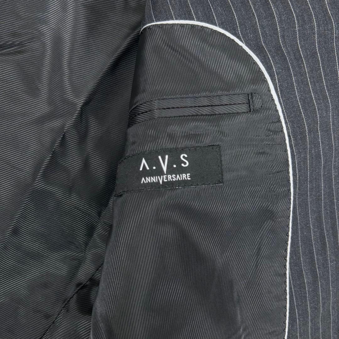 美品☆アニヴェルセル アオキ スーツセットアップ ストライプ 大きい