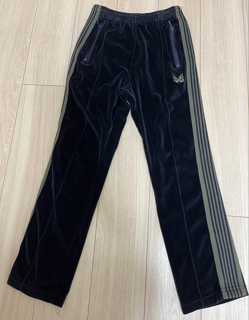 未使用品】ニードルズ ベロア ナロートラックパンツ ネイビー xs