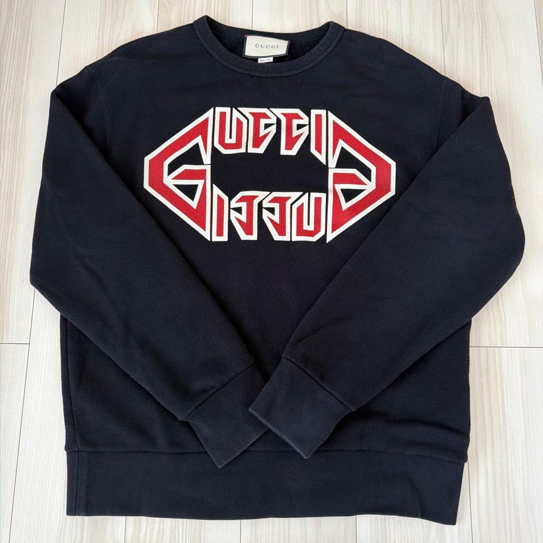 グッチ　トレーナー　スウェット　ロゴ ブランド古着】オールドヴィンテージロゴスウェットトレーナー
