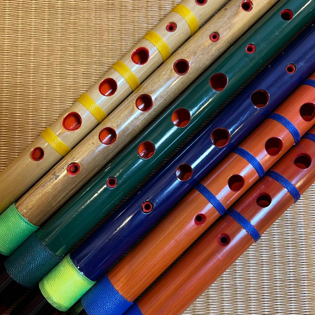 本日価格 天雅笛 各種6本まとめ売り（武田天雅作）篠笛 雅楽