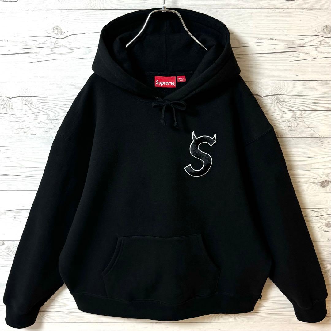超激レア‼︎デビルSロゴ‼︎ツノ‼︎L‼︎】シュプリーム パーカー