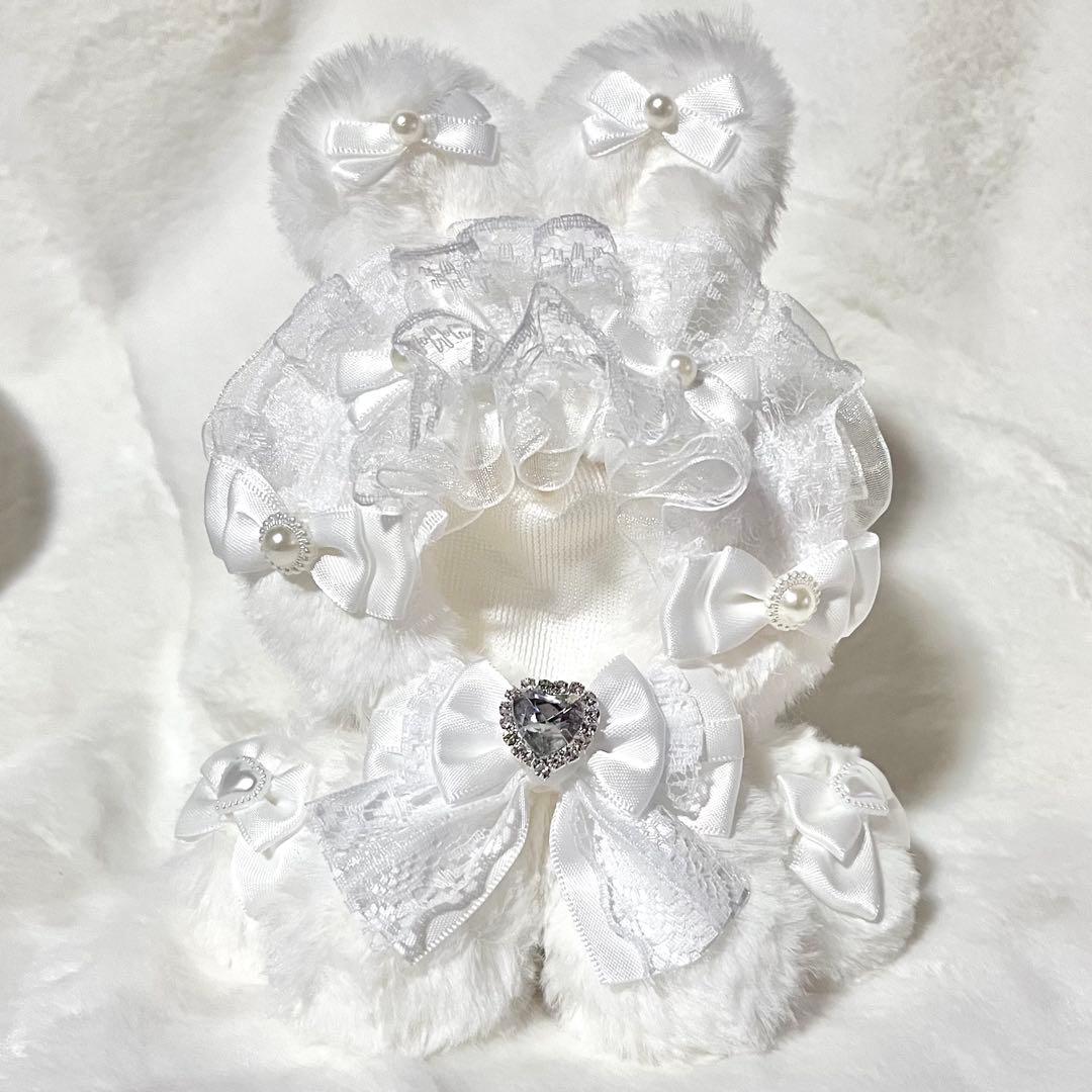 ぬい服 着ぐるみ にじぱぺっと 10cm 11cm おすわりうさぎ 白 ホワイト