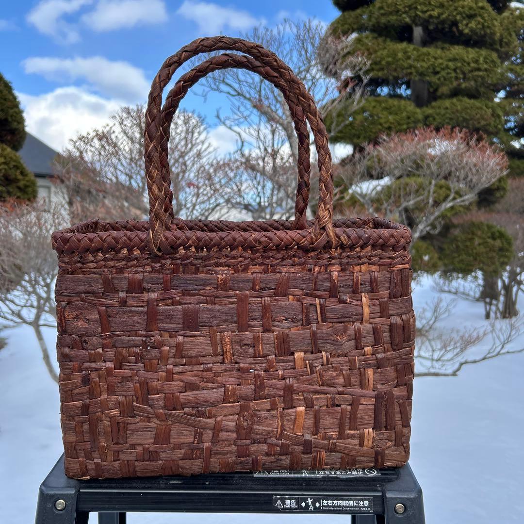 山葡萄カゴバッグ 山葡萄 かごバッグ 1年保証付き 内布付き 山ぶどう やまぶどう 蔓 天然