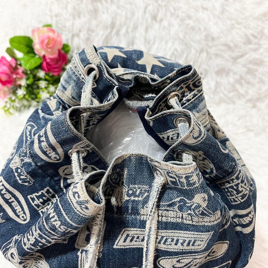 90年代 ヒステリックグラマー リュック 総柄 巾着 星 ロゴ オールド