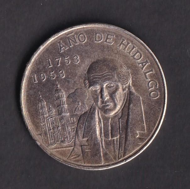 メキシコ 5ペソ大型銀貨 イダルゴ - メルカリ