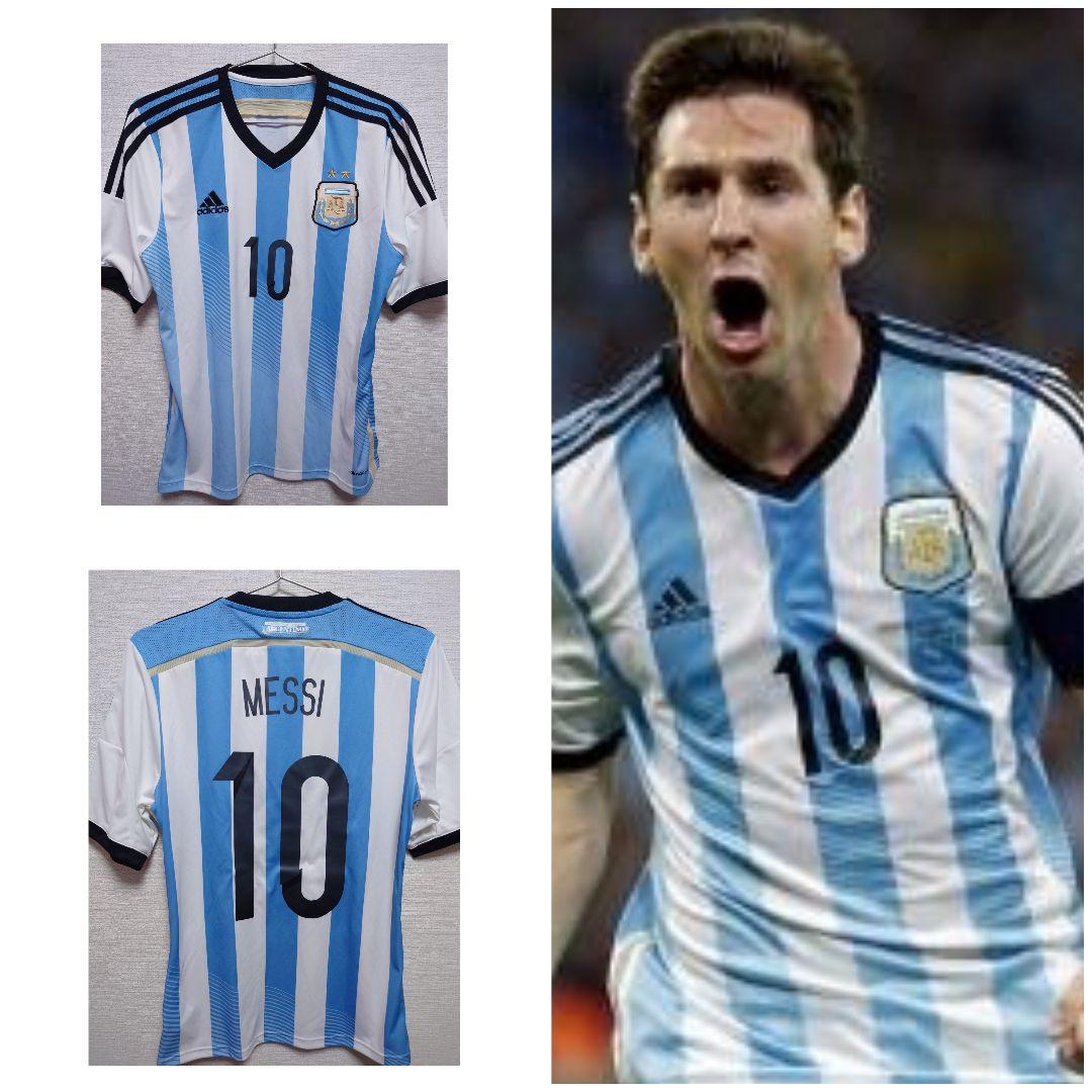 adidas 2014 アルゼンチン代表 リオネル・メッシ ユニフォーム - メルカリ
