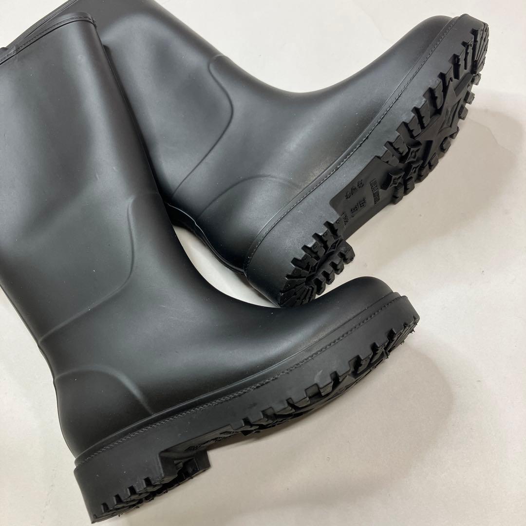 新品未使用】インゲボルグ 黒 カメリアリボン付き レインブーツ/2024年