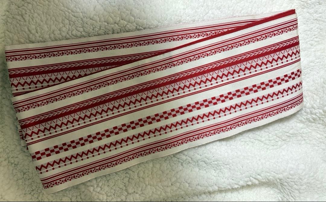 KEITA MARUYAMA リバーシブル半幅帯 浴衣帯 赤 ポリエステル - メルカリ