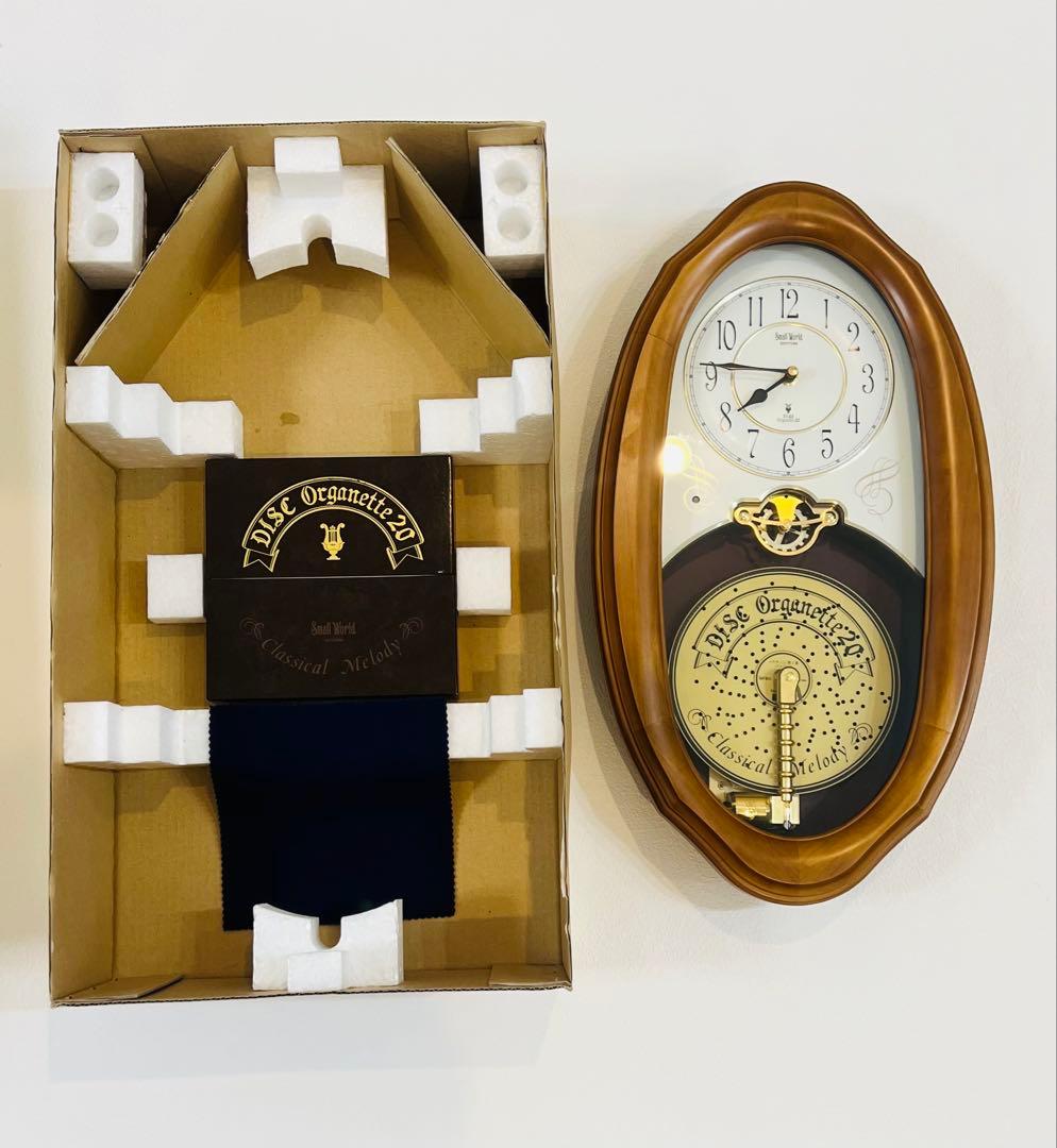 新品】超レアオルガニートM729 壁掛時計ディスクオルゴール6枚付きお