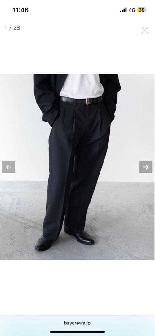 L'ECHOPPE【エルイー】エブリデイ スラックス ブラック サイズ1 - メルカリ