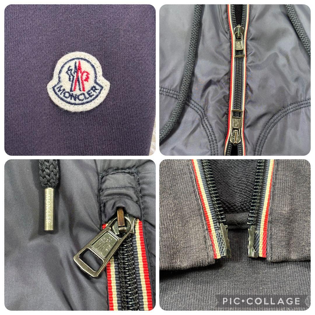 モンクレール マグリア カーディガン S 異素材 ダブルジップ ロゴ