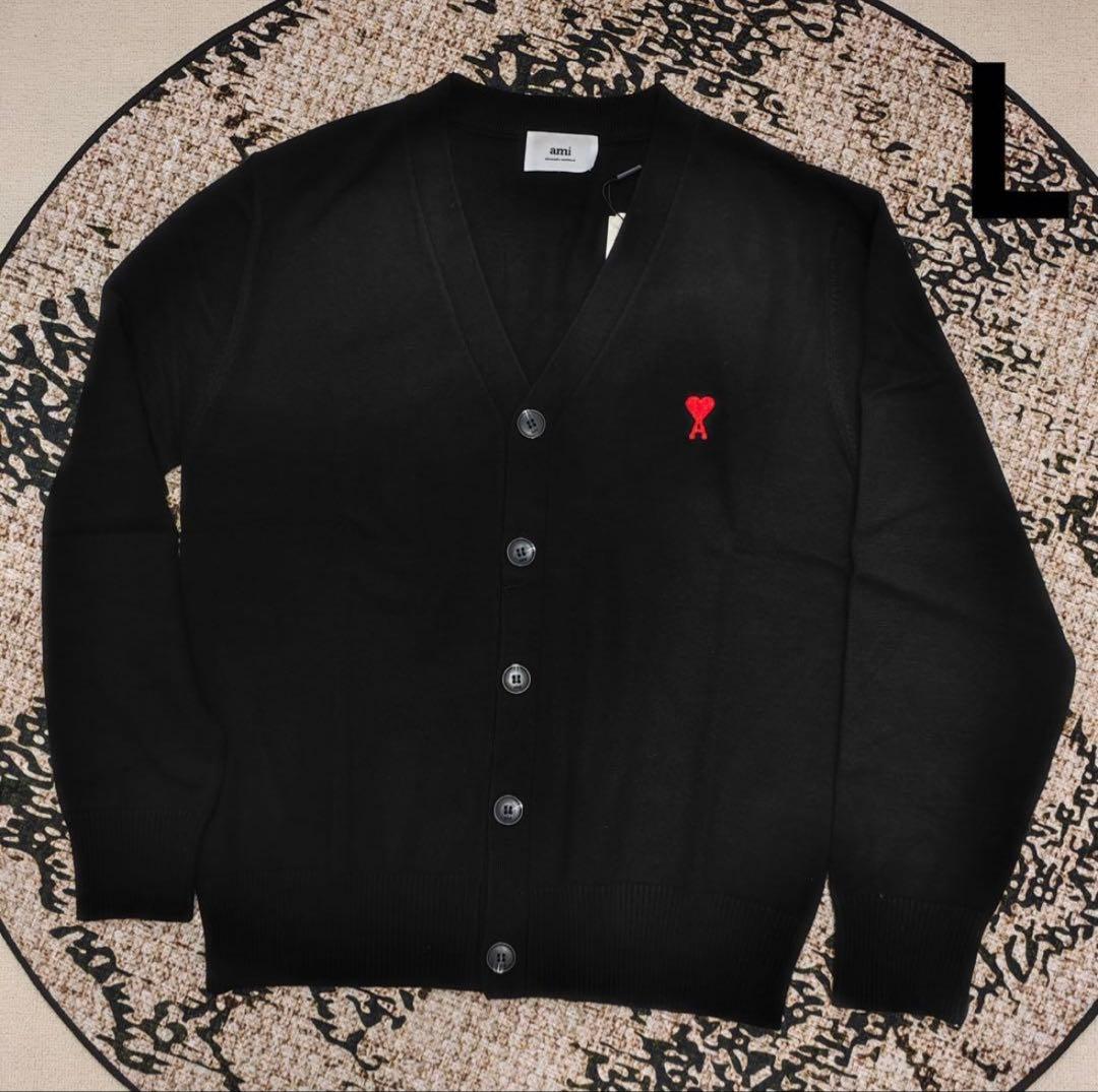 ☆AMI PARIS アミ パリス ロゴ ウールカーディガン男女兼用 - メルカリ