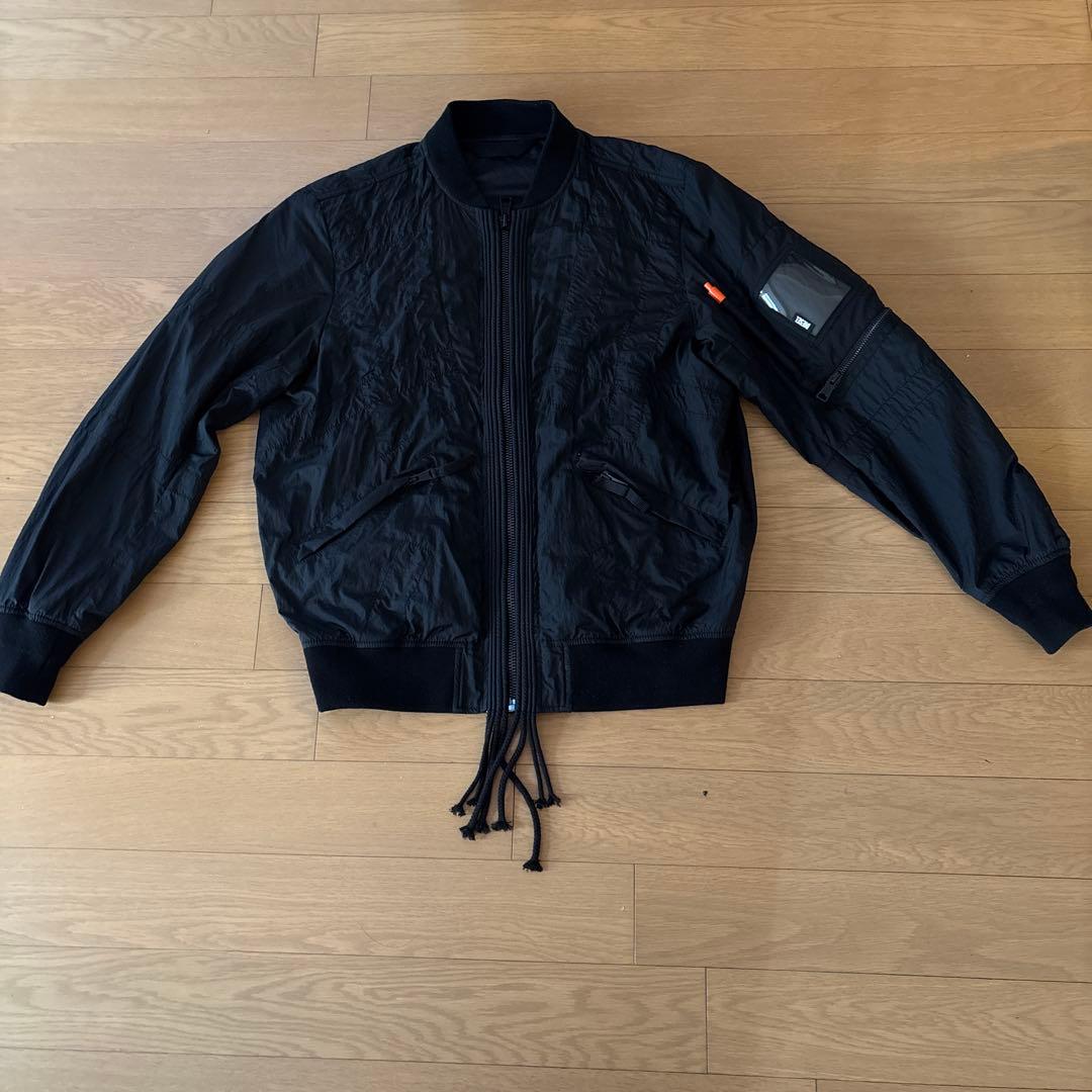 Diesel 黒 ジャンパー・ブルゾン ジッパーポケット付き - メルカリ