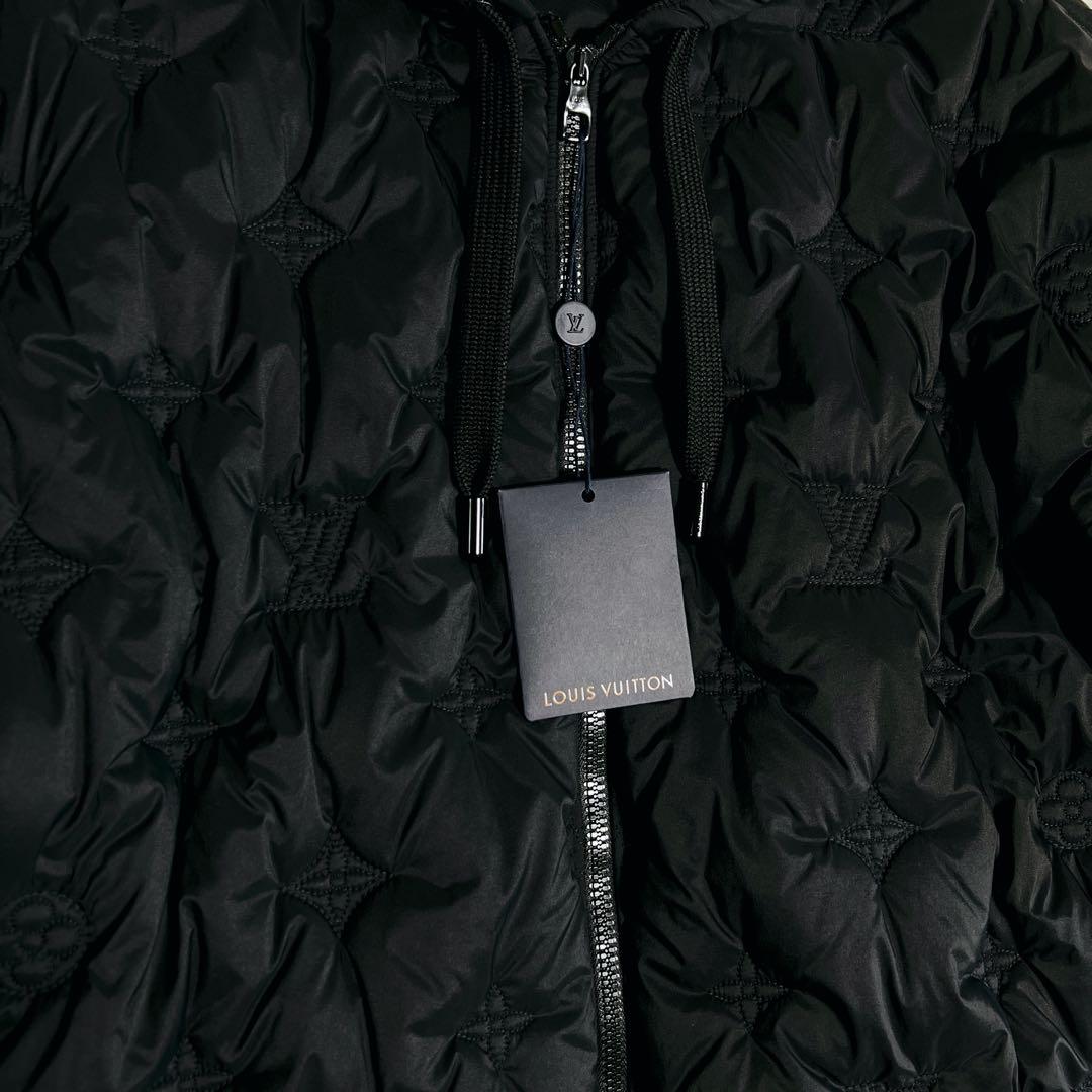 Louis Vuitton モノグラム キルテッド フーデッド ブルゾン 黒 - メルカリ