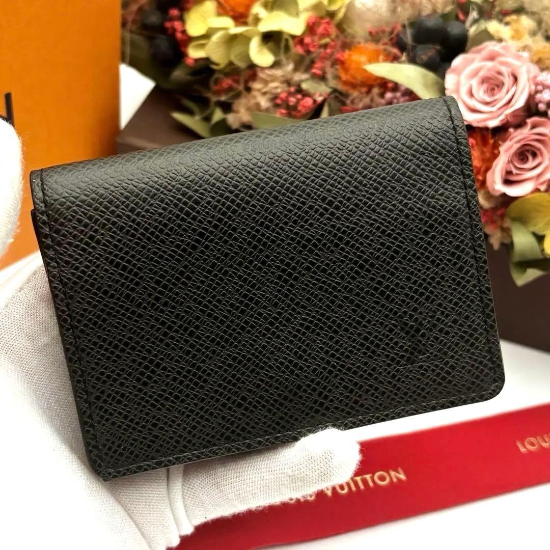 ルイヴィトン カードケース アンヴェロップ NM 名刺入れ ブラック 黒