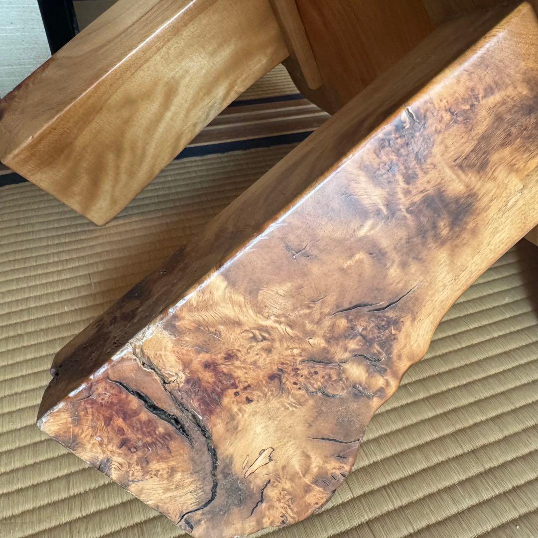 定価56万 極上☆天然木 無垢 リビング ロー テーブル 良質木目
