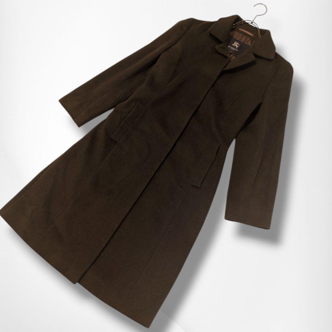 バーバリーロンドン♡アンゴラ チェスター コート 40 ブラウン 内ノバ