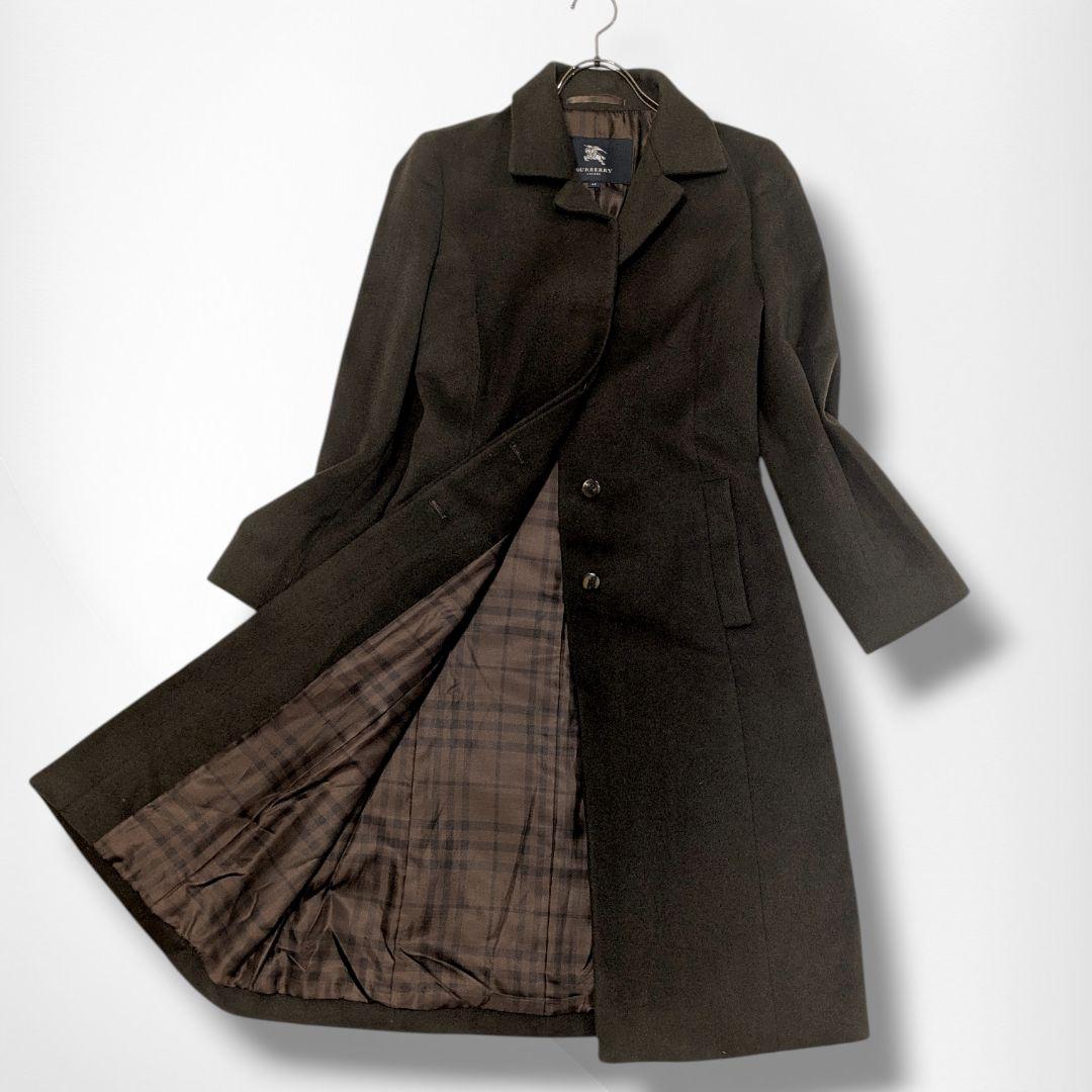 バーバリーロンドン♡アンゴラ チェスター コート 40 ブラウン 内ノバ