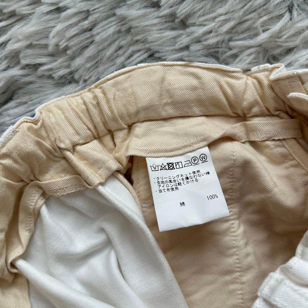 新品】ゴーシュ カツラギテーパードパンツ ホワイト 2サイズ 22年