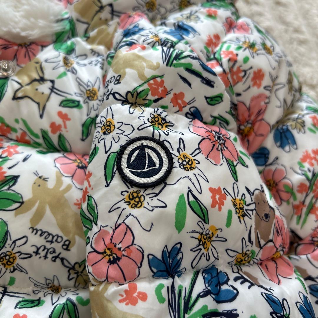 Petit Bateau 花柄動物 フード付き中綿コート - メルカリ
